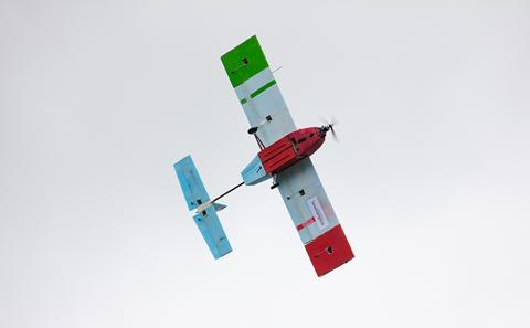 The winning UAV in flight